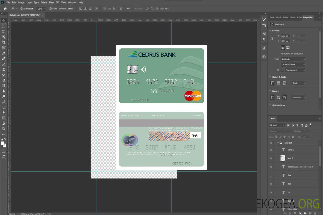Liban Cedrus Bank mastercard template Liban Cedrus Bank mastercard template